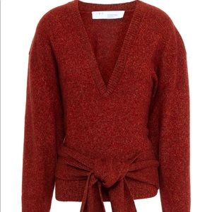 Iro Jokee belted merino wool, yak and cotton-blend sweater